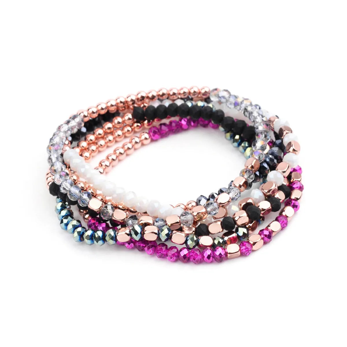 Fashion Color Block Arylic Artificial Crystal Wholesale Bracelets