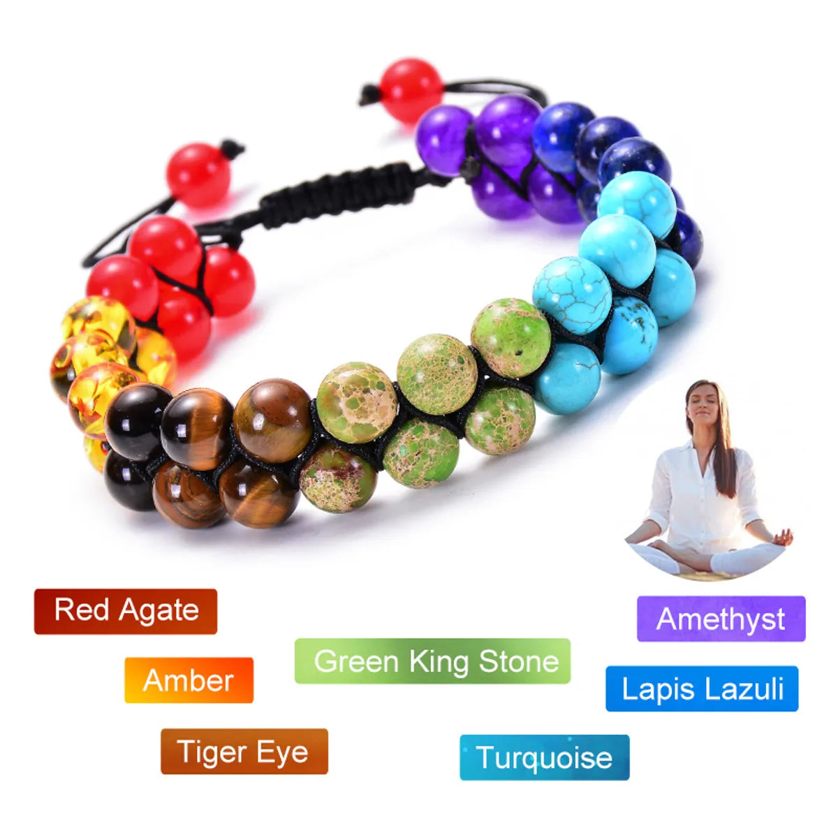 Fashion Colorful Natural Stone Beaded Bracelets