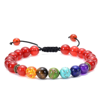 1 Piece Fashion Colorful Natural Stone Beaded Unisex Bracelets