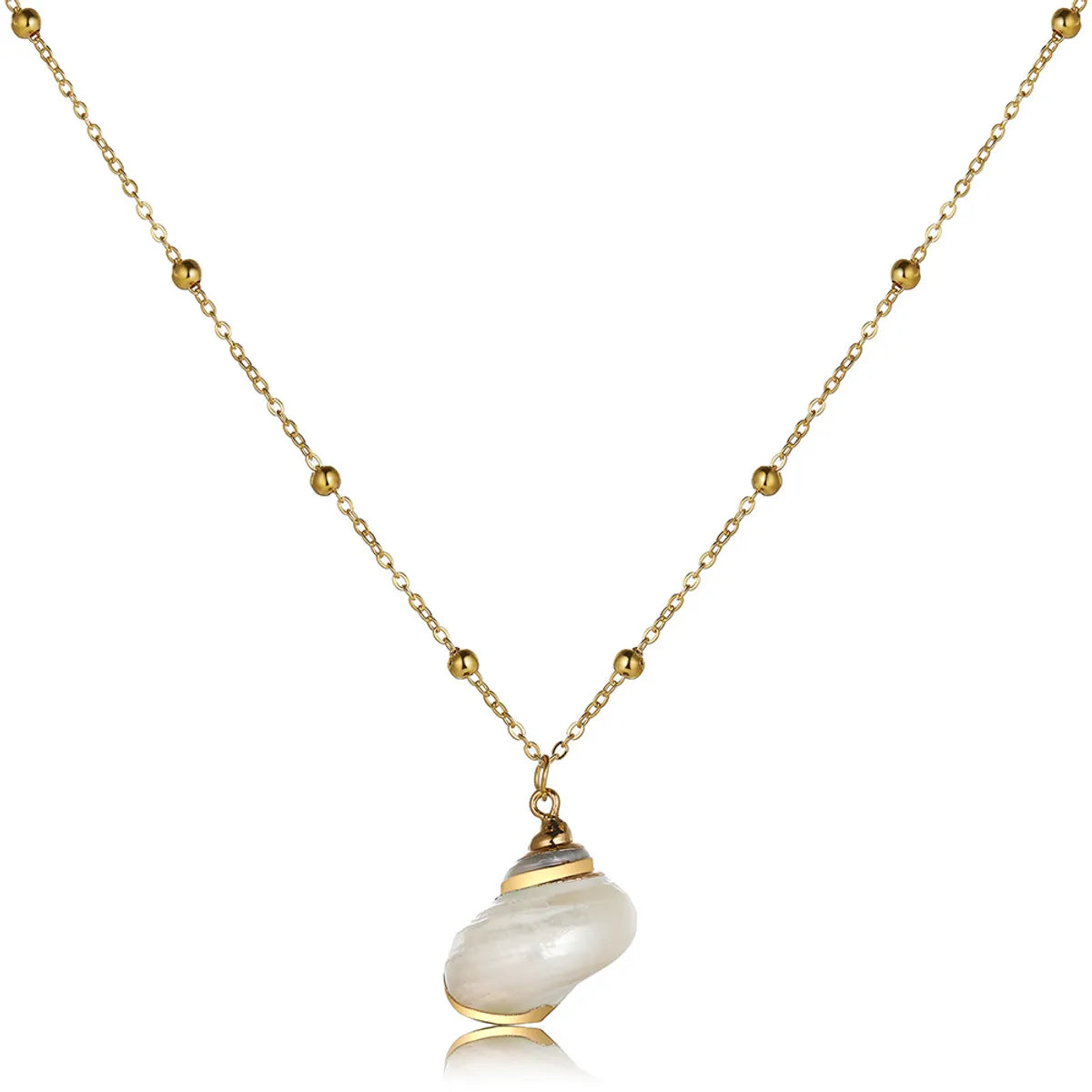 1 Piece Fashion Conch Alloy Shell Women's Pendant Necklace