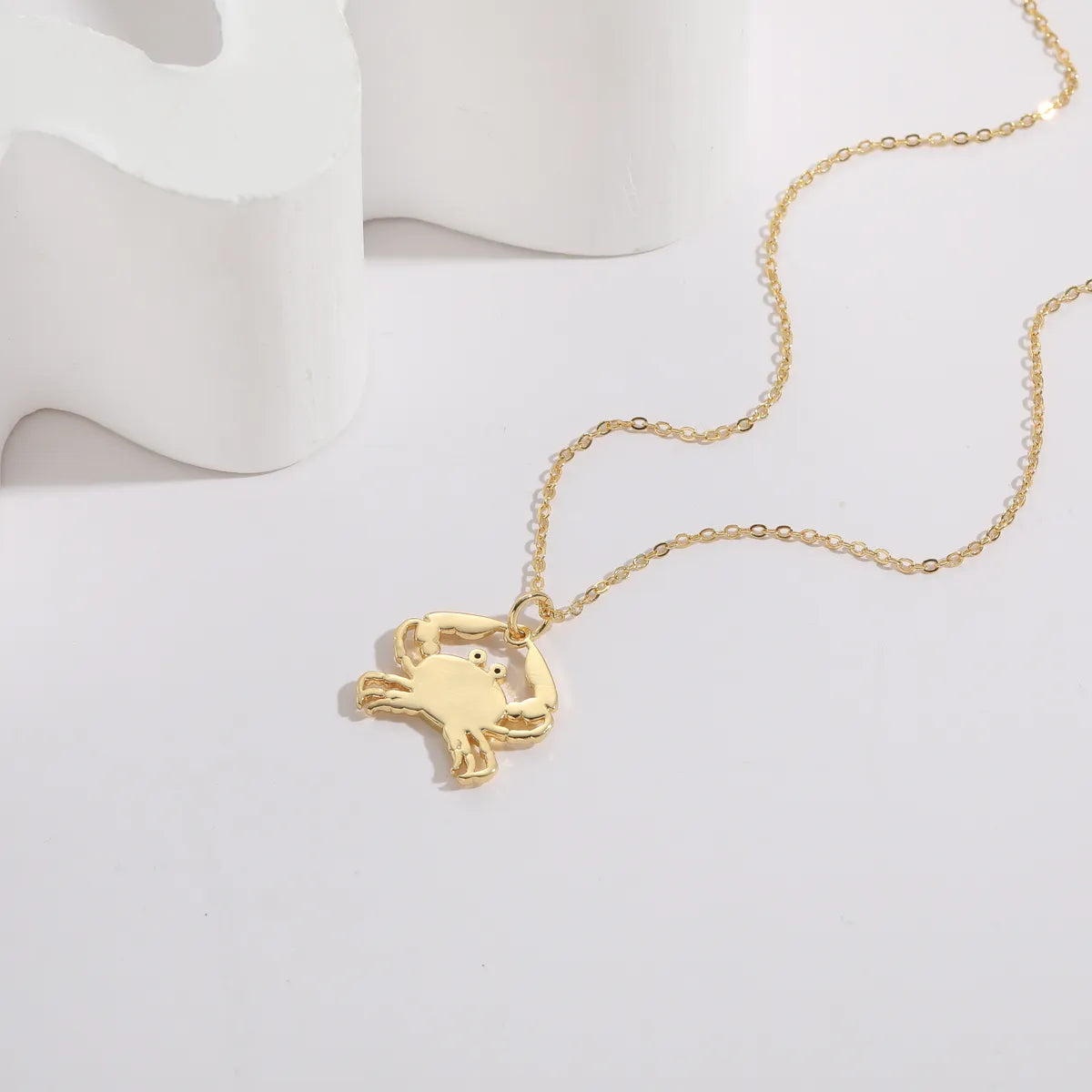 1 Piece Fashion Crab Copper Plating Copper Pendant Necklace