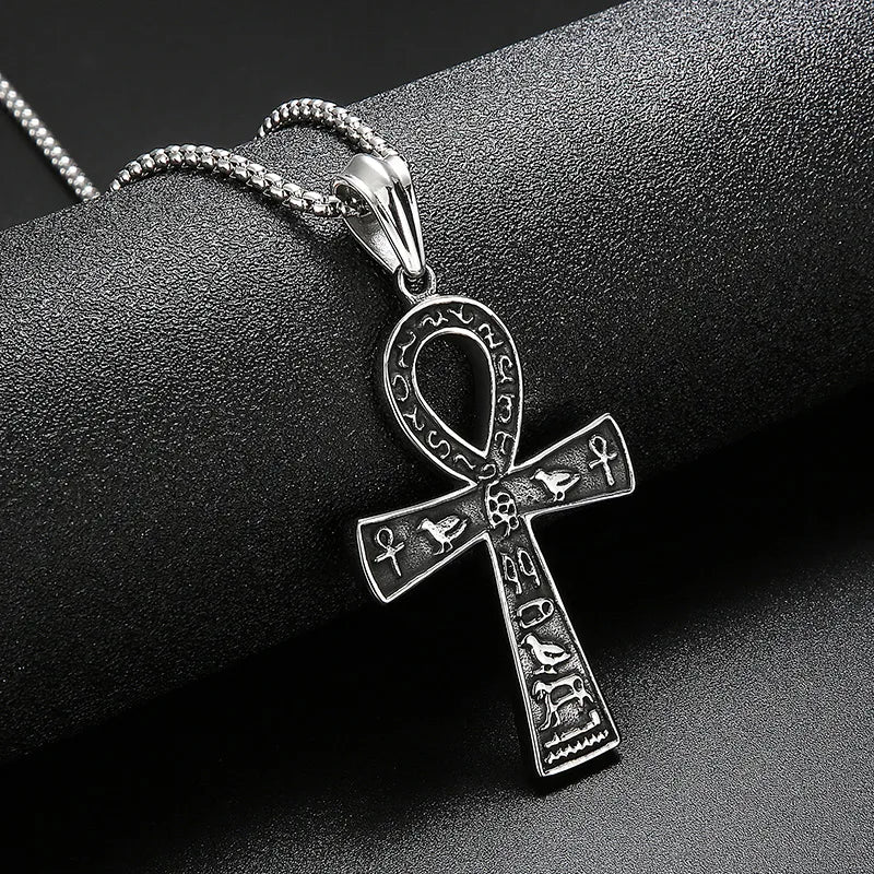 1 Piece Fashion Cross Titanium Steel Plating 18k Gold Plated Men'S Pendant Necklace