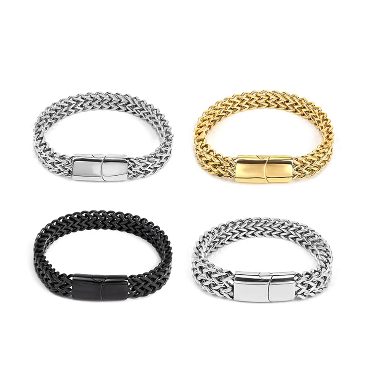 1 Piece Fashion Crown Stainless Steel Polishing Unisex Bracelets