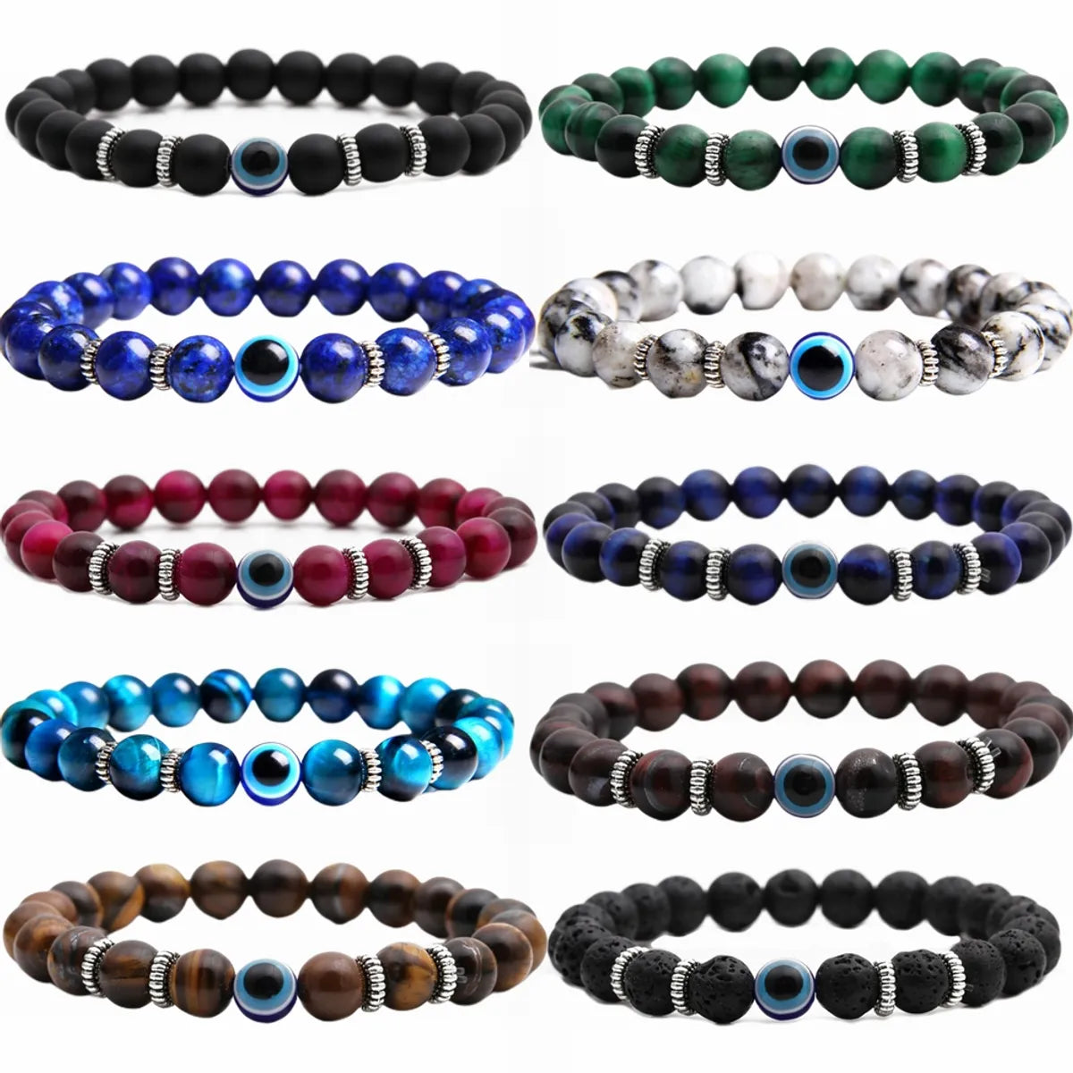 1 Piece Fashion Devil'S Eye Beaded Unisex Bracelets