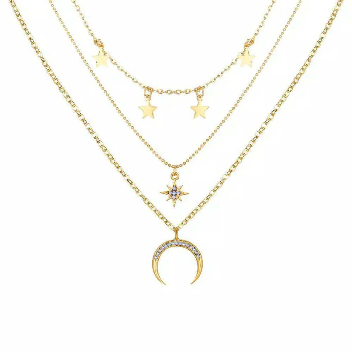 1 Piece Fashion Devil's Eye Moon Alloy Plating Women's Pendant Necklace