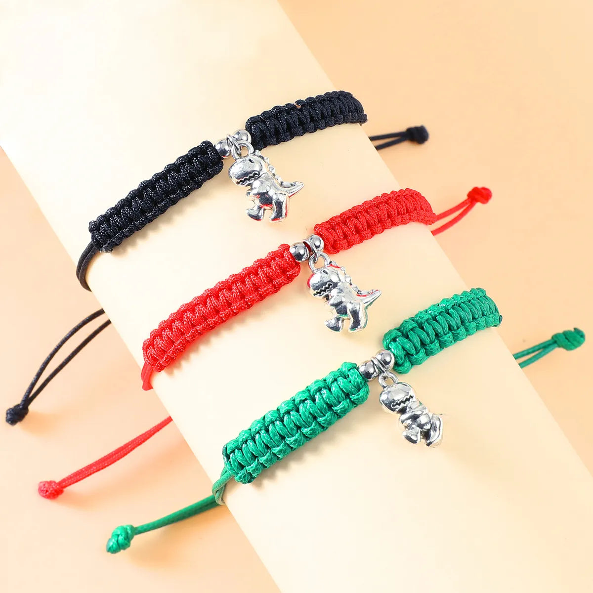 1 Piece Fashion Dinosaur Stainless Steel Rope Knitting Polishing Bracelets