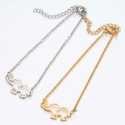 1 Piece Fashion Elephant Stainless Steel Plating Bracelets