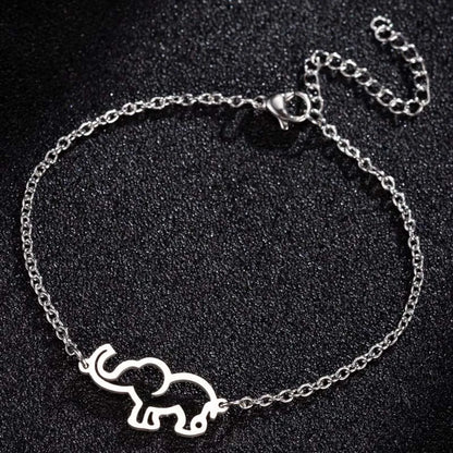 1 Piece Fashion Elephant Stainless Steel Plating Bracelets