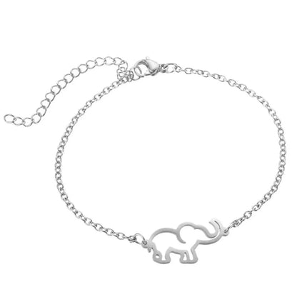 1 Piece Fashion Elephant Stainless Steel Plating Bracelets