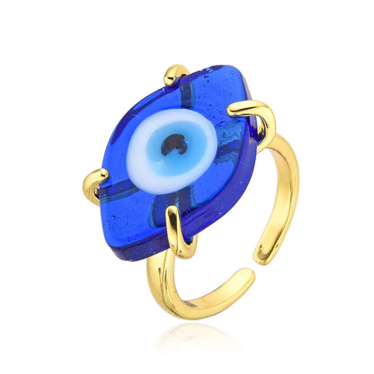 1 Piece Fashion Eye Glass Copper Plating Open Ring