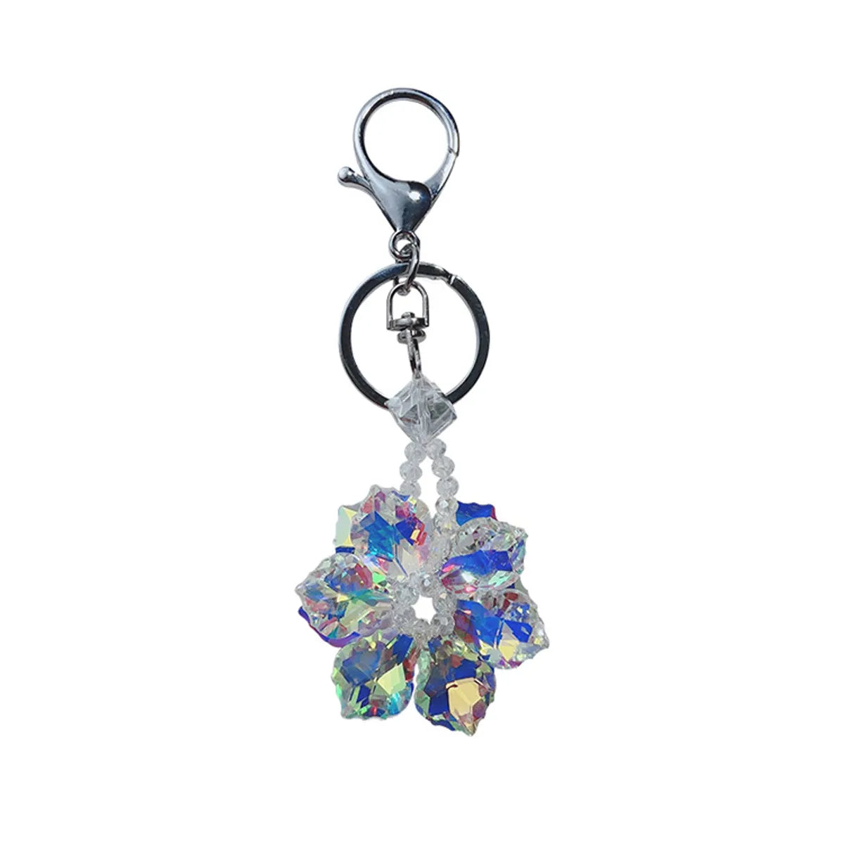 1 Piece Fashion Flower Artificial Crystal Alloy Women'S Bag Pendant Keychain