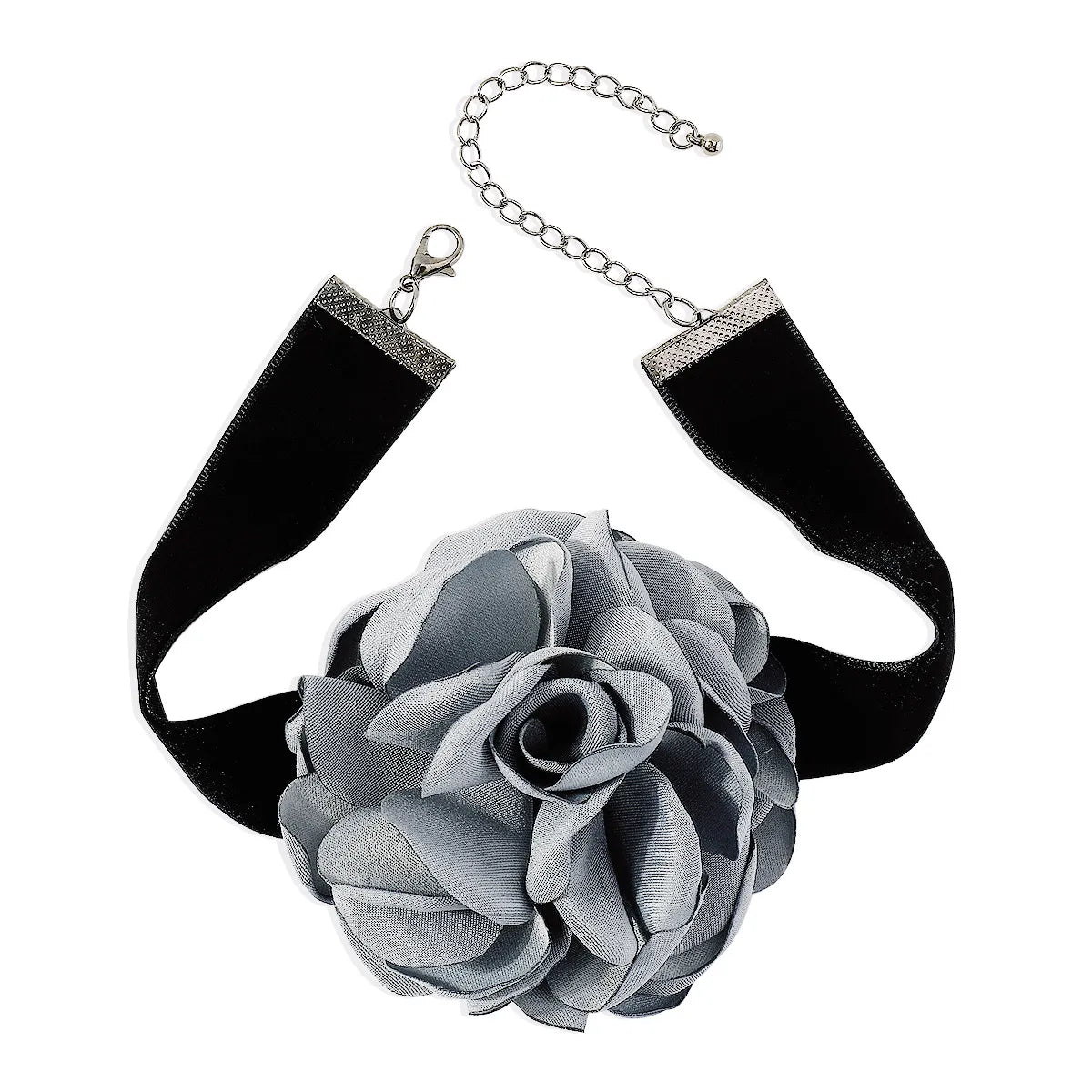 1 Piece Fashion Flower Cloth Flocking Cloth Handmade Women'S Choker