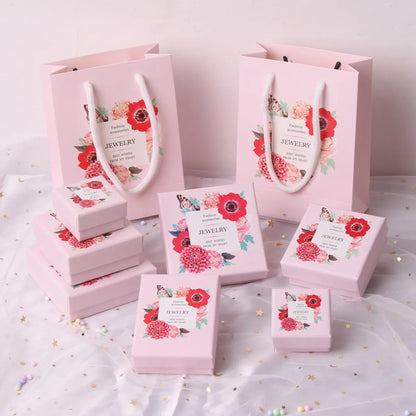 1 Piece Fashion Flower Paper Jewelry Boxes