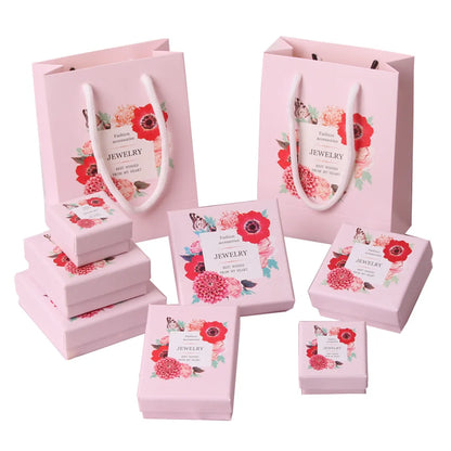 1 Piece Fashion Flower Paper Jewelry Boxes