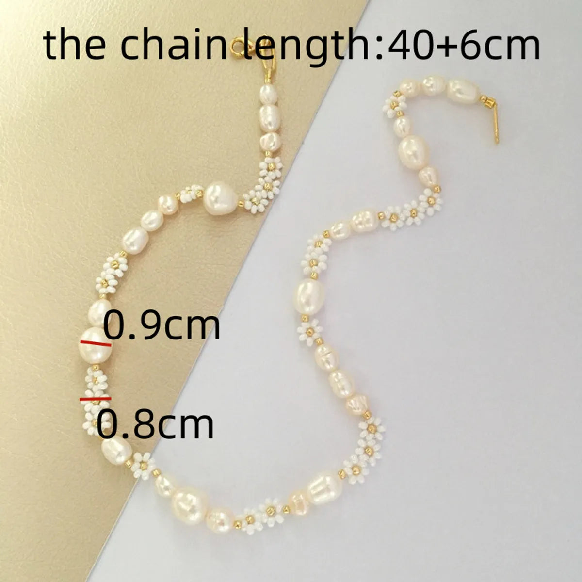 1 Piece Fashion Flower Seed Bead Plating Women's Necklace