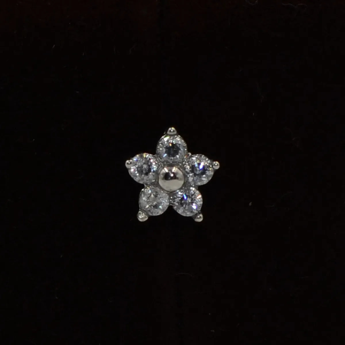 1 Piece Fashion Flower Stainless Steel Plating Inlay Zircon Ear Studs