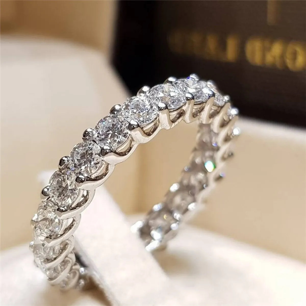 1 Piece Fashion Geometric Alloy Plating Rhinestones Women's Rings