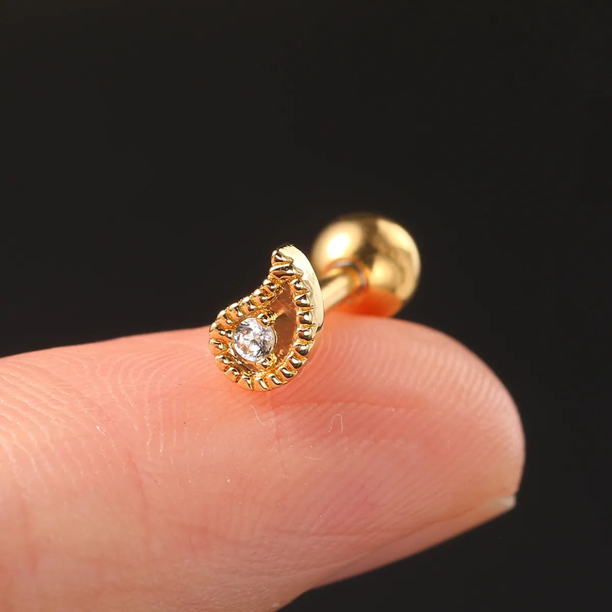 1 Piece Fashion Geometric Copper Inlay Zircon Ear Studs