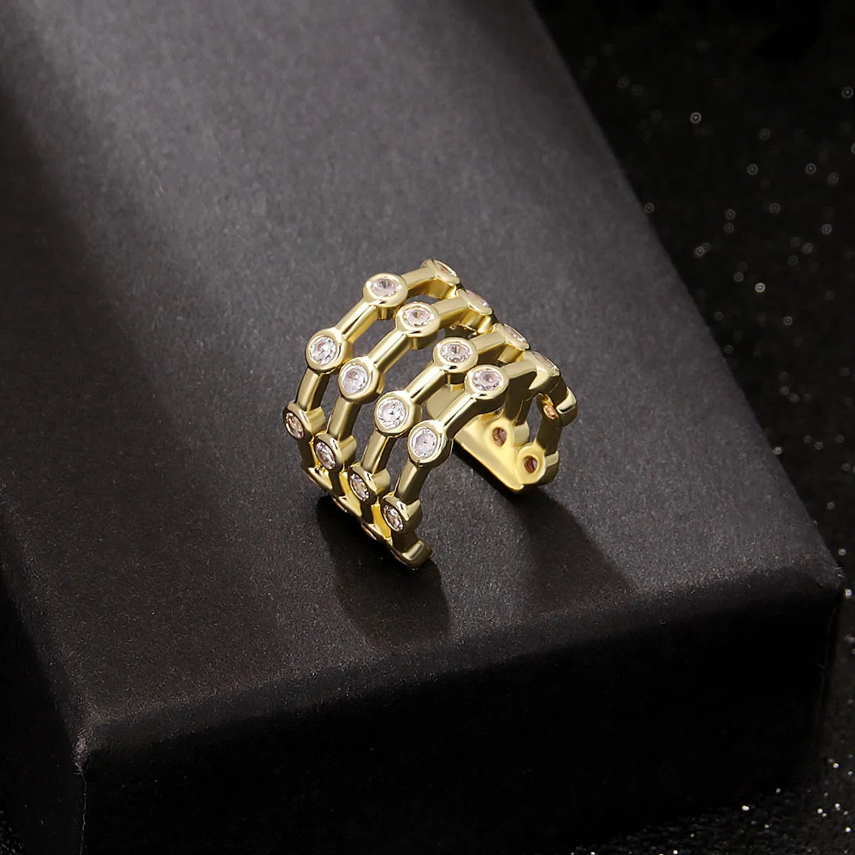 1 Piece Fashion Geometric Copper Plating Zircon Ear Clips