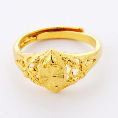 1 Piece Fashion Geometric Flower Copper Plating Open Ring