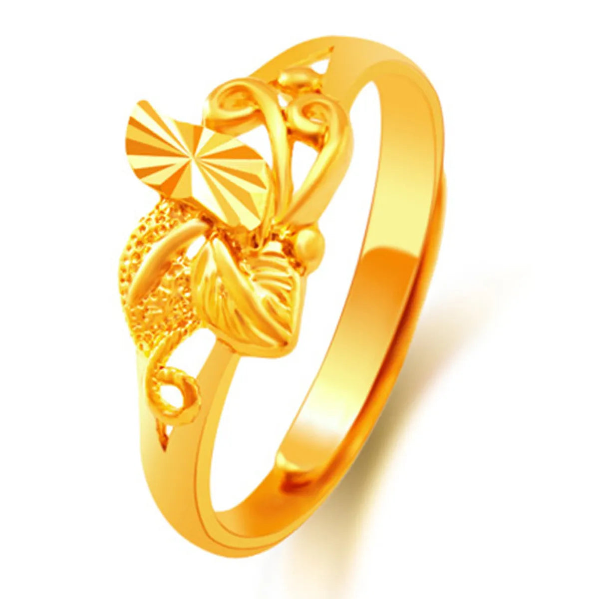 1 Piece Fashion Geometric Flower Copper Plating Open Ring