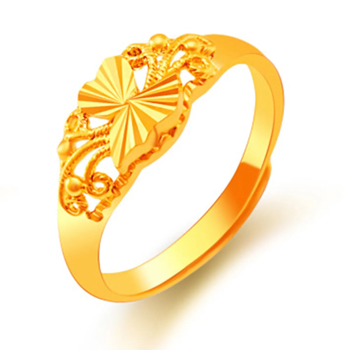 1 Piece Fashion Geometric Flower Copper Plating Open Ring