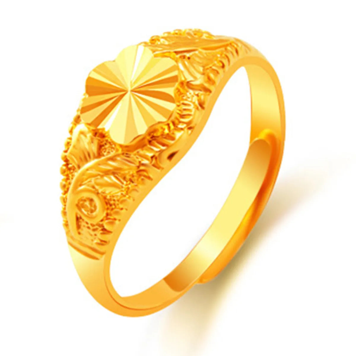 1 Piece Fashion Geometric Flower Copper Plating Open Ring