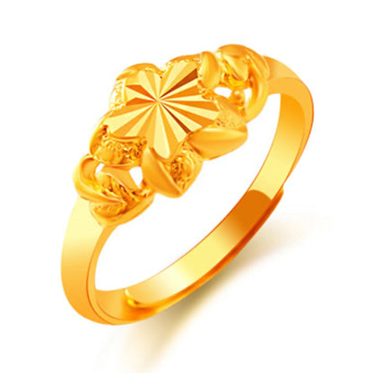 1 Piece Fashion Geometric Flower Copper Plating Open Ring