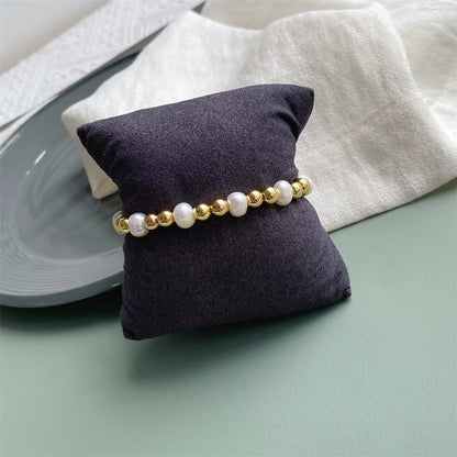 1 Piece Fashion Geometric Freshwater Pearl Plating Bracelets