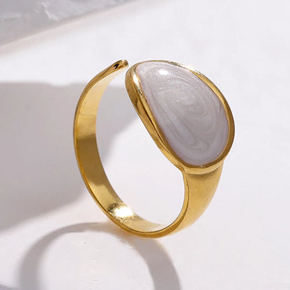 Wholesale Jewelry Fashion Geometric 304 Stainless Steel 18K Gold Plated Plating Open Ring