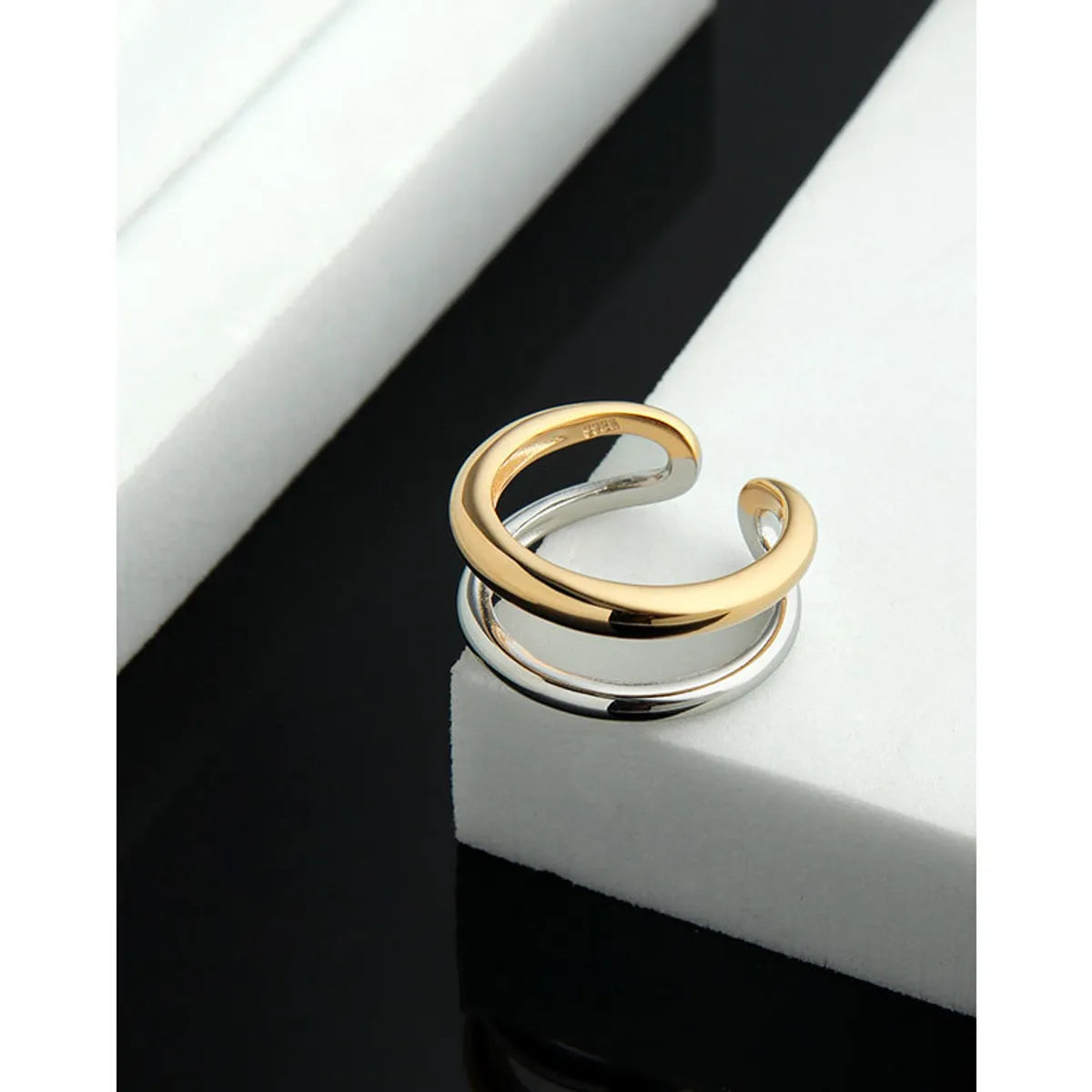 1 Piece Fashion Geometric Sterling Silver Plating Open Ring