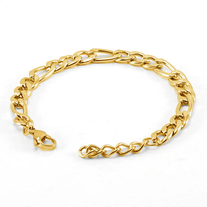 Fashion Geometric Titanium Steel Plating 18k Gold Plated Unisex Bracelets