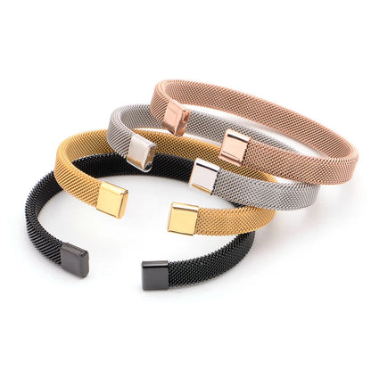 1 Piece Fashion Geometric Titanium Steel Plating Metal Bangle