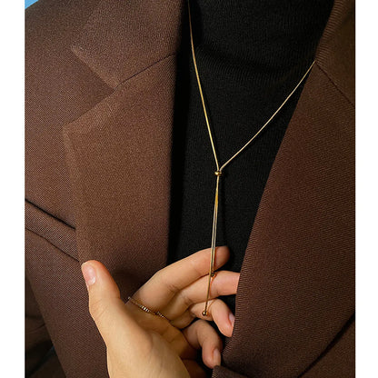 1 Piece Fashion Geometric Titanium Steel Plating Sweater Chain