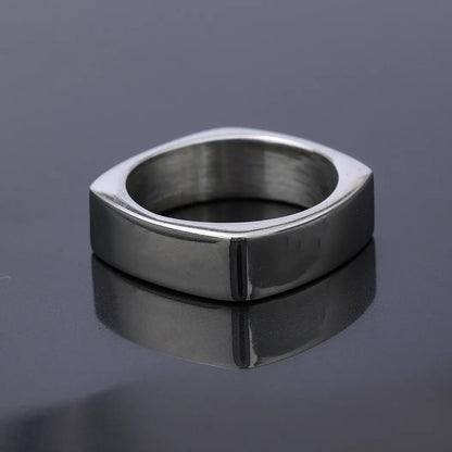 1 Piece Fashion Geometric Titanium Steel Polishing Men'S Rings