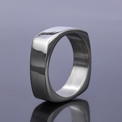 1 Piece Fashion Geometric Titanium Steel Polishing Men'S Rings