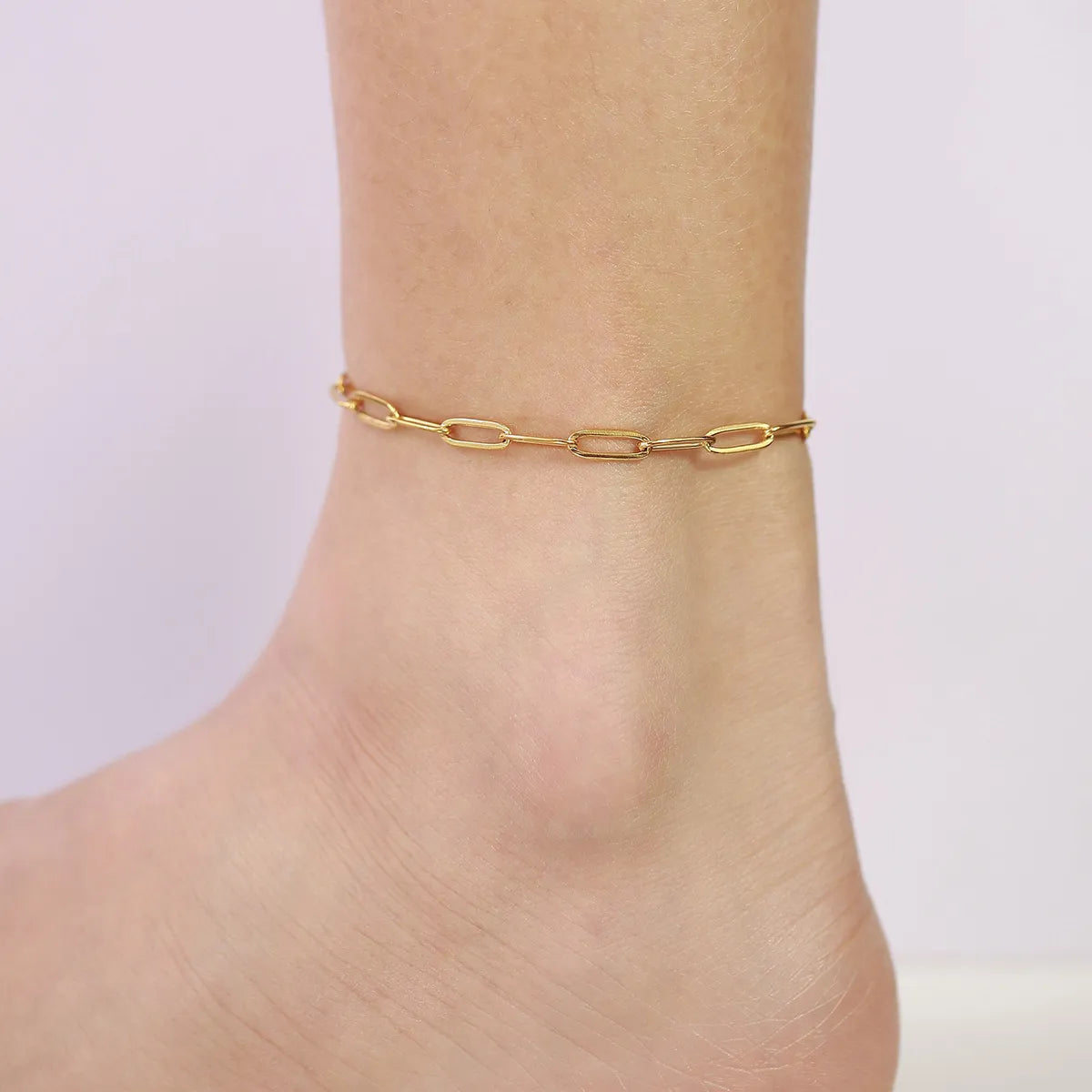 1 Piece Fashion Geometric Titanium Steel Women's Anklet