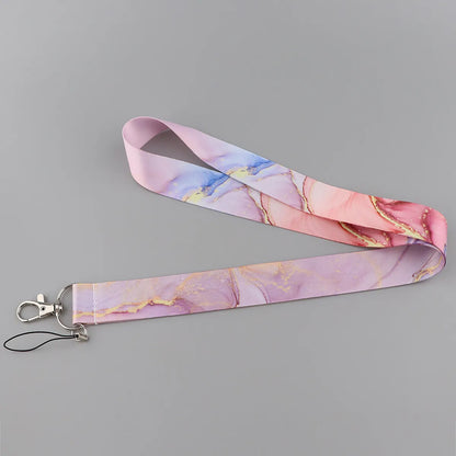 Fashion Marble Texture Mobile Phone Lanyard Work Id Lanyard