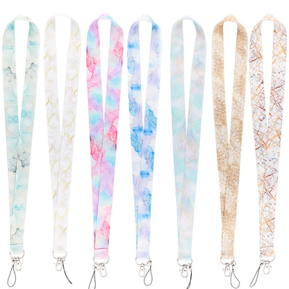 Fashion Marble Texture Mobile Phone Lanyard Work Id Lanyard