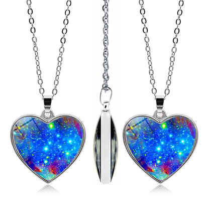 1 Piece Fashion Heart Shape Alloy Glass Plating Unisex Pendant Necklace