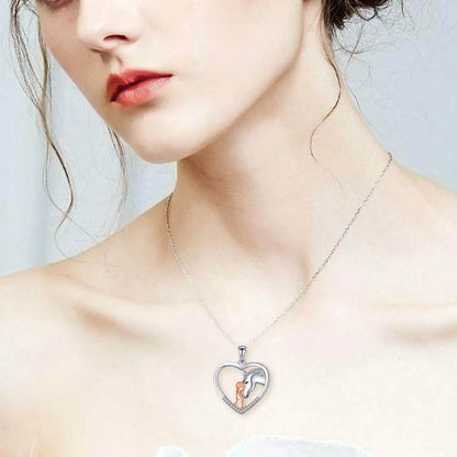 1 Piece Fashion Heart Shape Alloy Plating Rhinestones Women's Pendant Necklace