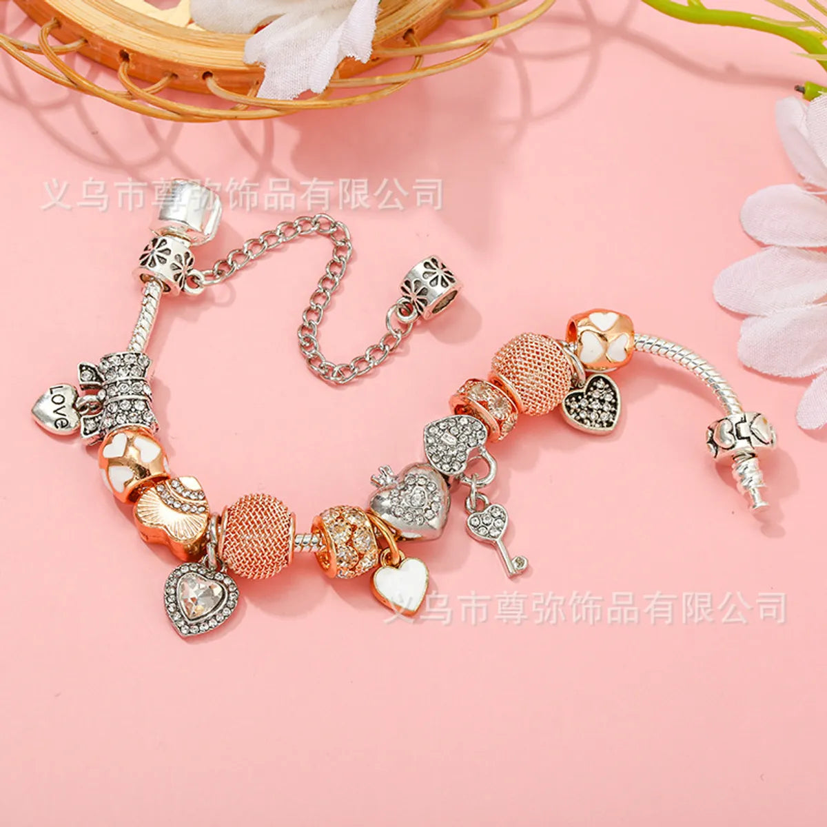 1 Piece Fashion Heart Shape Crown Alloy Inlay Artificial Gemstones Women'S Bracelets