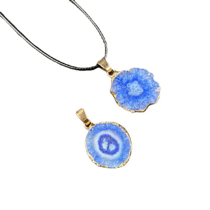 Colorful Crystal Sunflower Pendant Irregular Plating Necklace Accessories