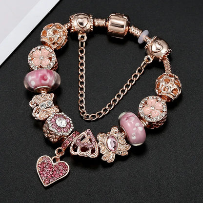 1 Piece Fashion Heart Shape Copper Inlay Zircon Women'S Bracelets