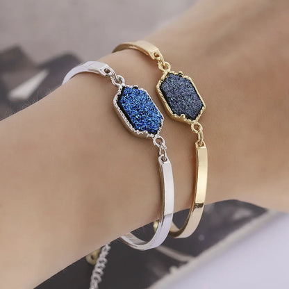 1 Piece Fashion Hexagon Alloy Plating Women's Bracelets