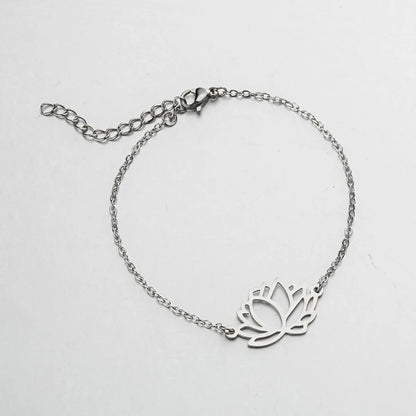 1 Piece Fashion Leaf Star Stainless Steel Plating Bracelets