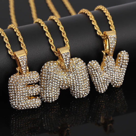 1 Piece Fashion Letter Alloy Inlay Rhinestones Unisex Necklace