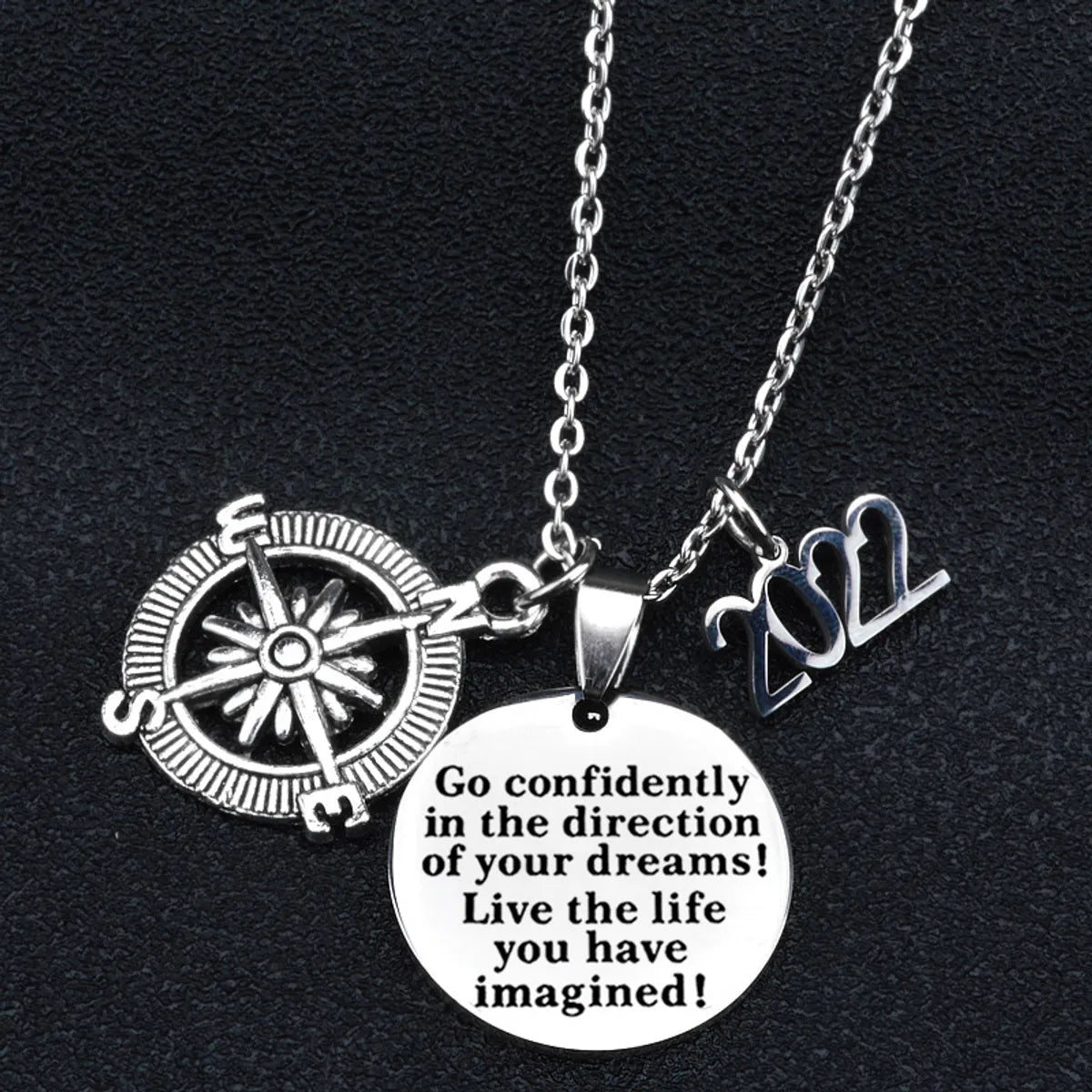 1 Piece Fashion Letter Compass Stainless Steel Alloy Polishing Unisex Pendant Necklace