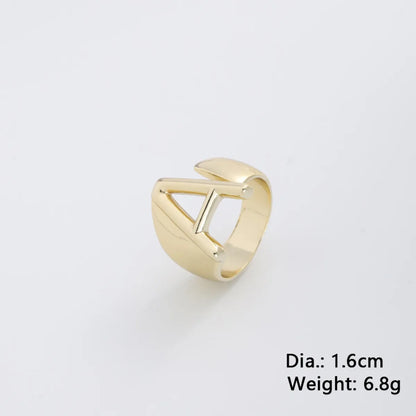 1 Piece Fashion Letter Copper Plating Hollow Out Rings