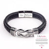 1 Piece Fashion Letter Pu Leather Alloy Men'S Bracelets